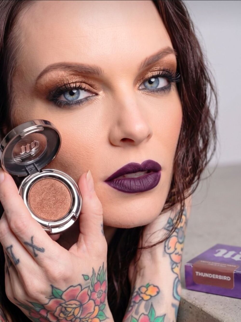 Urban Decay Thunderbird Eyeshadow Metallic Copper Deep Brown Single Compact NIB